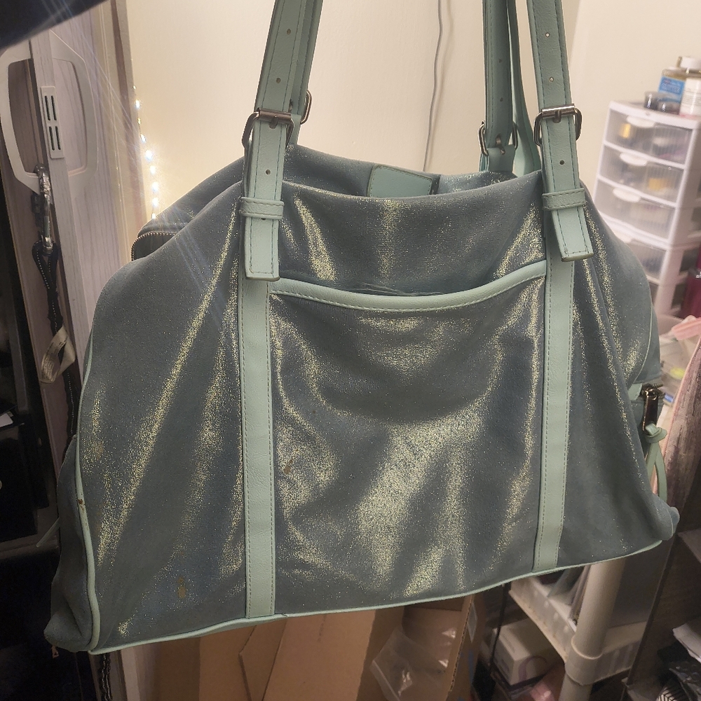 Teal Glitter Bag